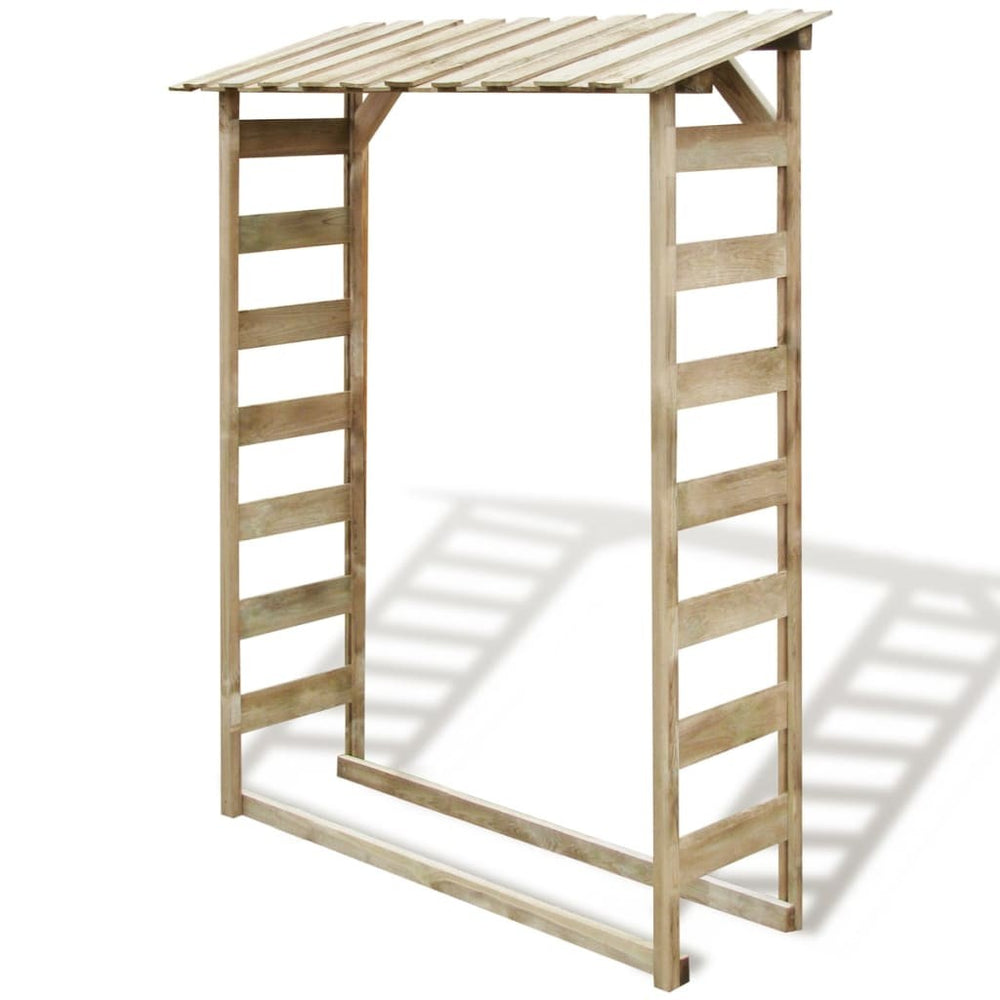 Brennholz-Unterstand Kiefernholz 176 cm hoch, Ansicht 2