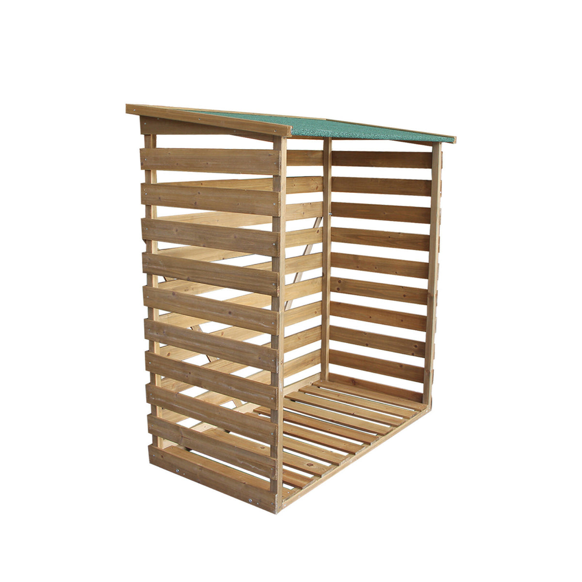 Kaminholzregal Holz mit Rückwand, Ansicht 4