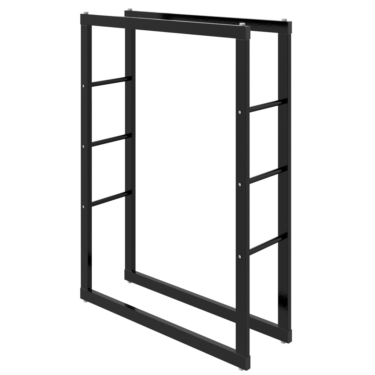Kaminholzregal innen Metall Schwarz – Ansicht 3 von 6