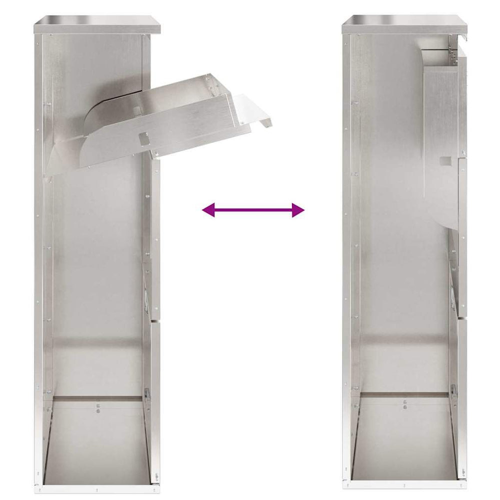 Paketbriefkasten Silber 82 cm – Ansicht 9 von 12