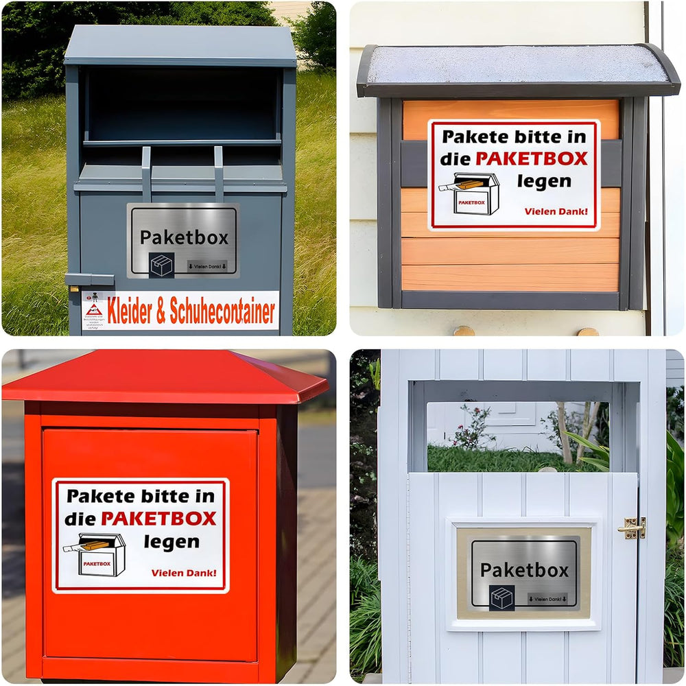 Paketbox-Schild Aluminium 2er-Set – Ansicht 6 von 7