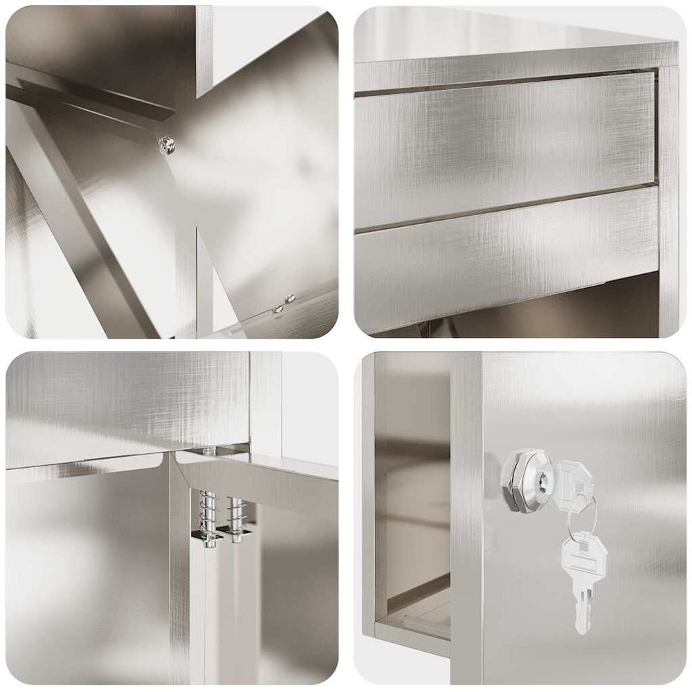 Paketbriefkasten Silber 103 cm, Ansicht 8