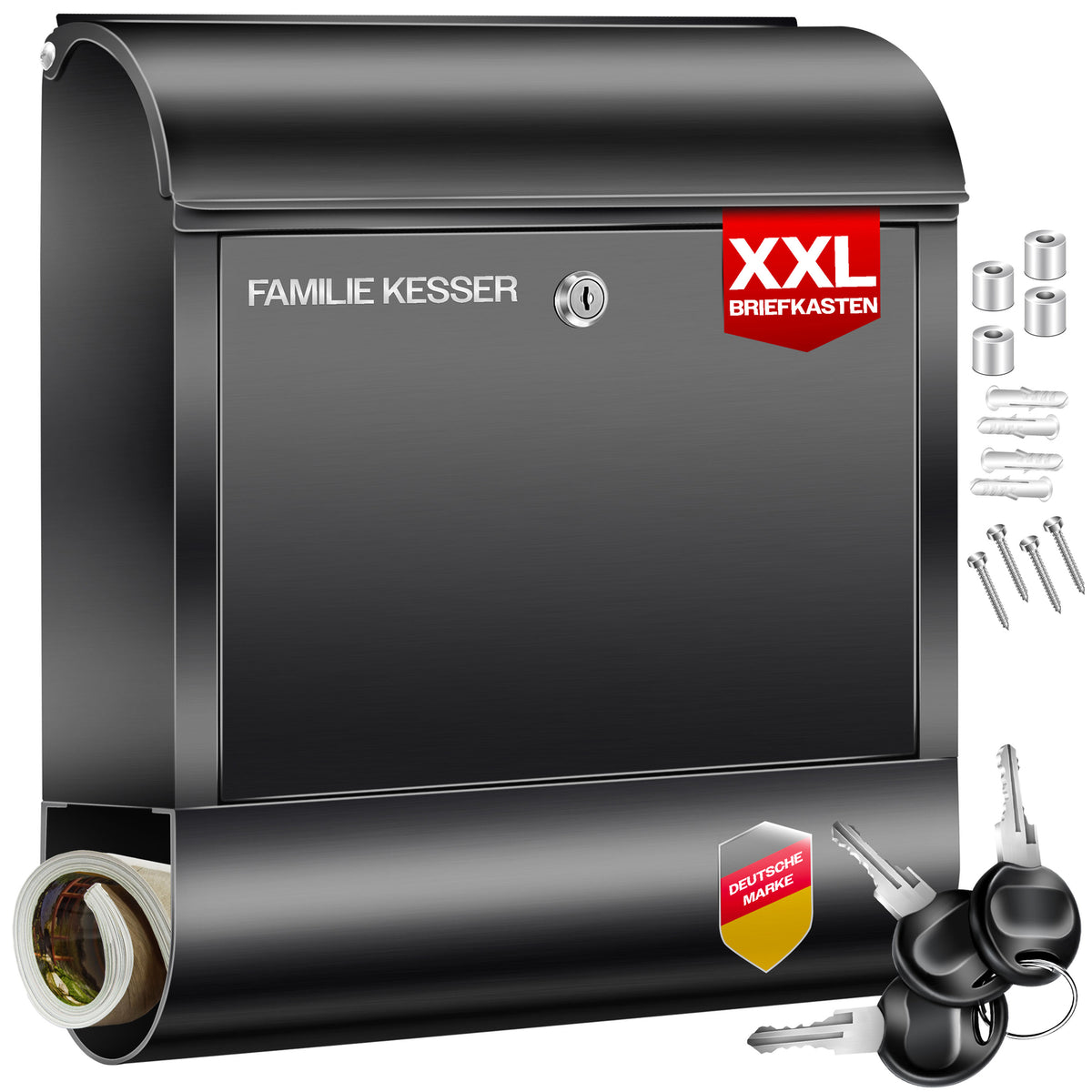 Wandbriefkasten KESSER XXL Edelstahl, Ansicht 9