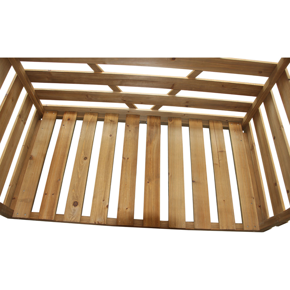 Kaminholzregal Holz mit Rückwand, Ansicht 6