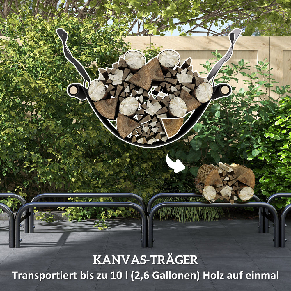 Kaminholzregal mit Tragetasche und Abdeckung, Ansicht 11