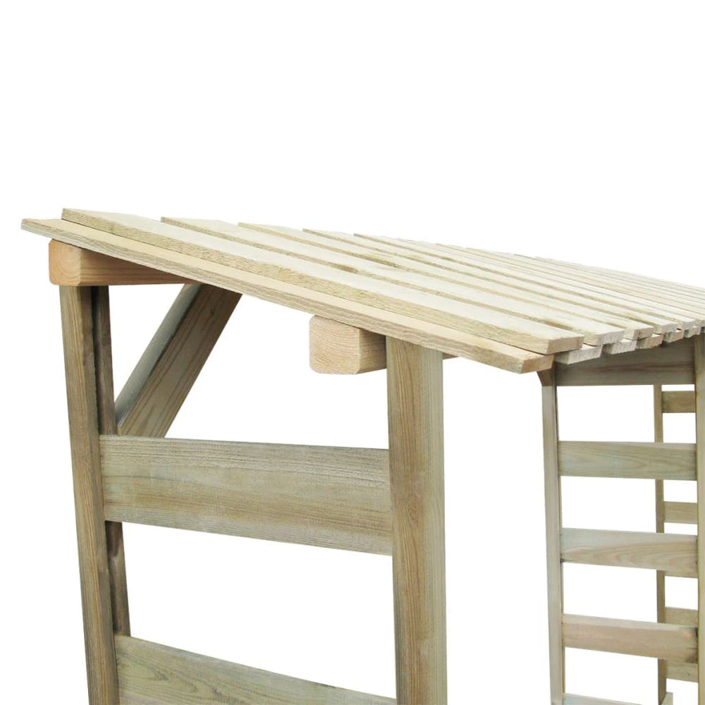 Brennholz-Unterstand Kiefernholz 176 cm hoch, Ansicht 10