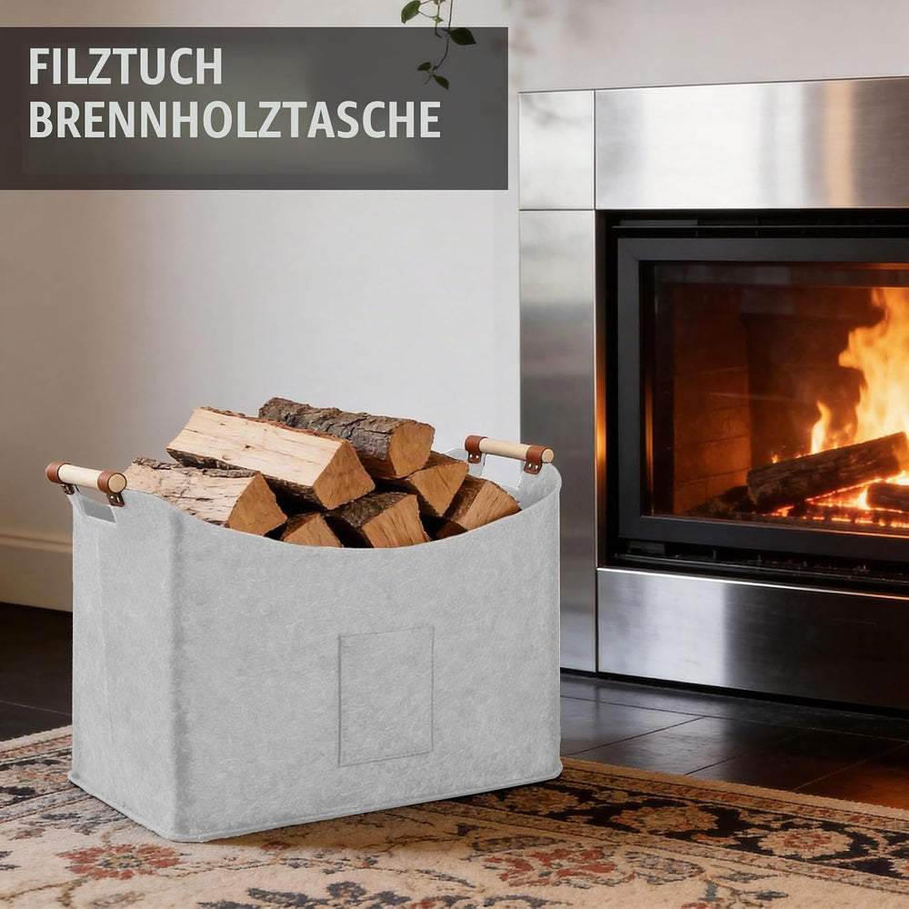 Kaminholzkorb Filz faltbar groß 96 Liter – Ansicht 7 von 7