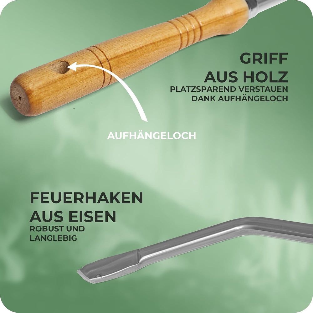 Stocheisen 2er-Set mit Holzgriff, Ansicht 3