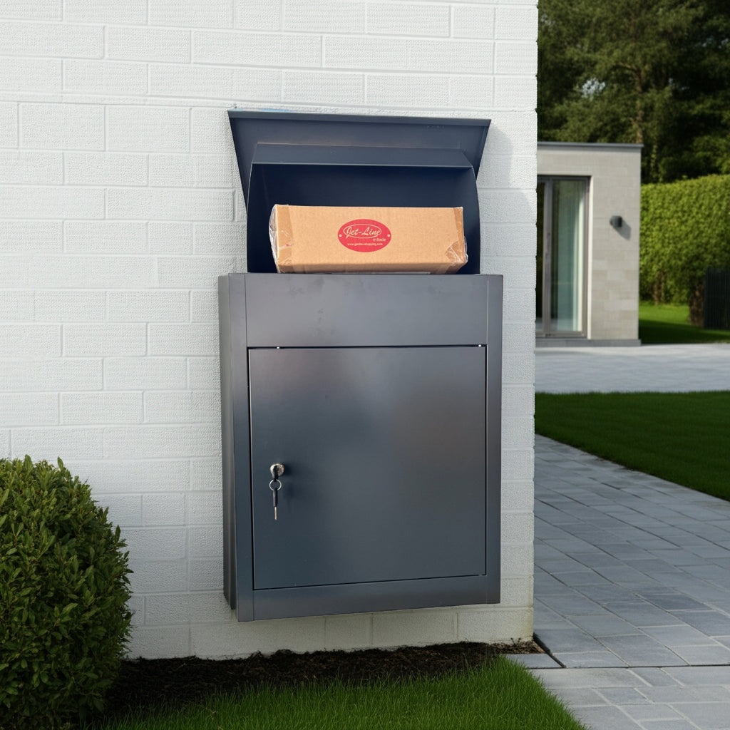 Paketbriefkasten XXL Anthrazit mit Paketfach – Ansicht 1 von 7