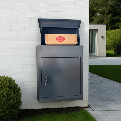 Paketbriefkasten XXL Anthrazit mit Paketfach – Ansicht 1 von 7