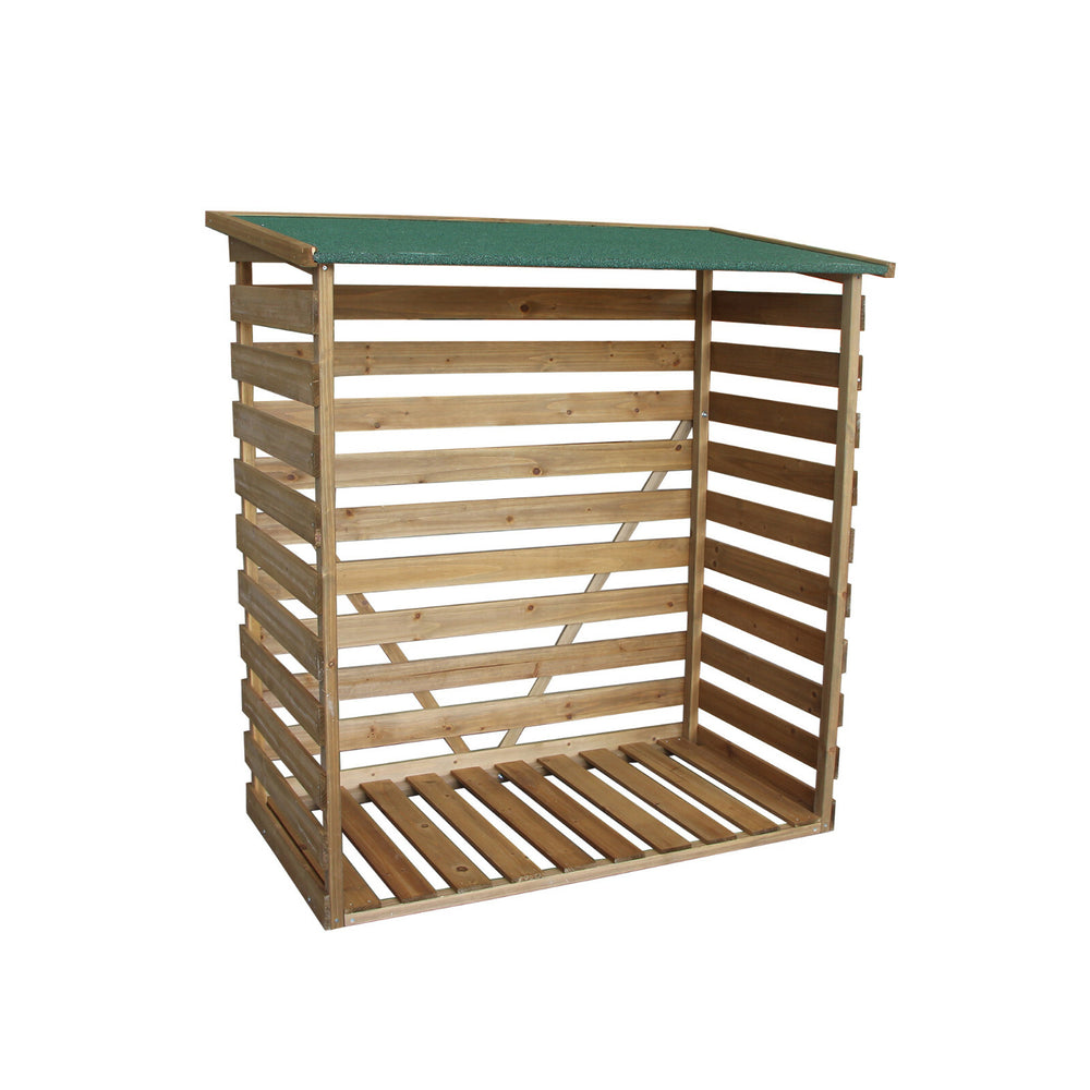 Kaminholzregal Holz mit Rückwand, Ansicht 3