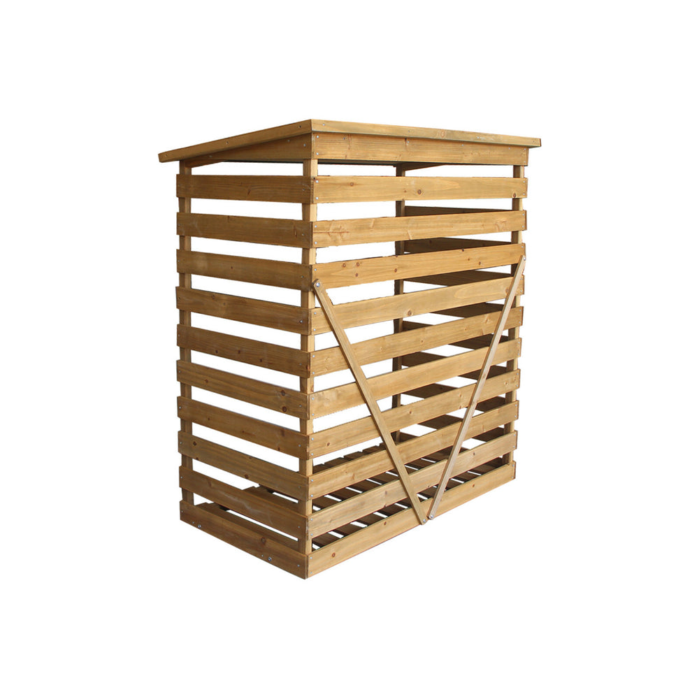 Kaminholzregal Holz mit Rückwand, Ansicht 7