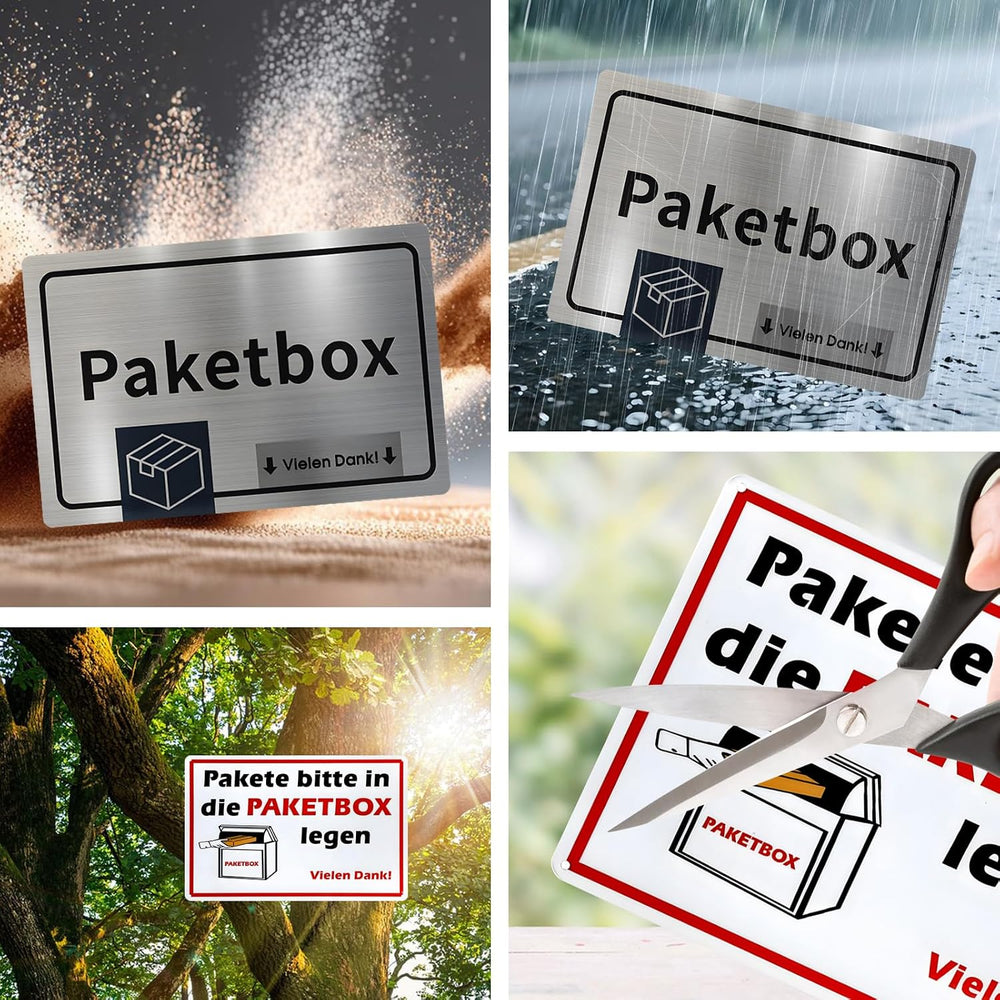 Paketbox-Schild Aluminium 2er-Set – Ansicht 4 von 7