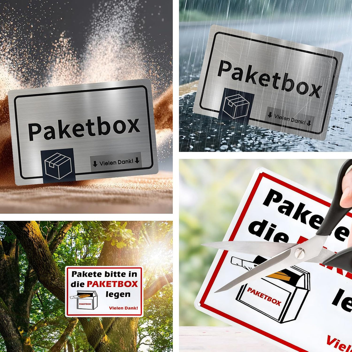 Paketbox-Schild Aluminium 2er-Set – Ansicht 4 von 7