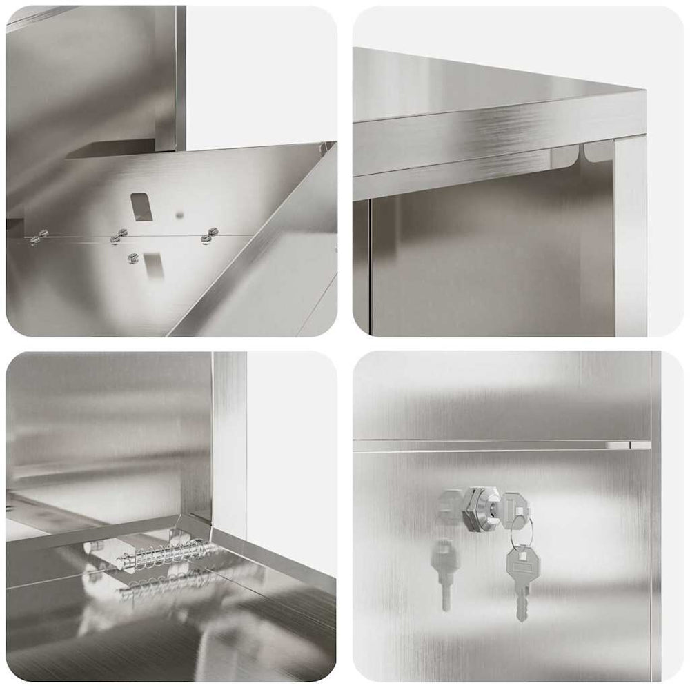 Paketbriefkasten Silber 82 cm – Ansicht 8 von 12