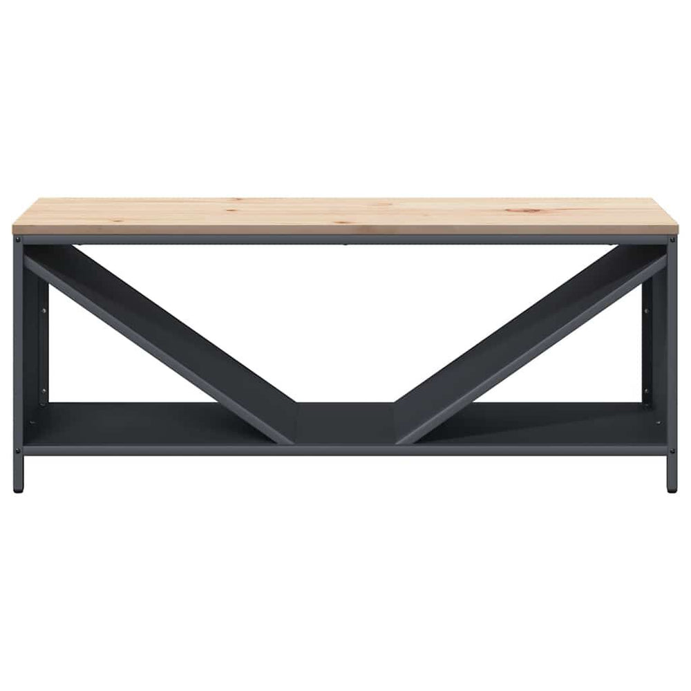Brennholzregal mit Holzplatte Anthrazit 100,5 × 35,5 × 40 cm, Ansicht 6