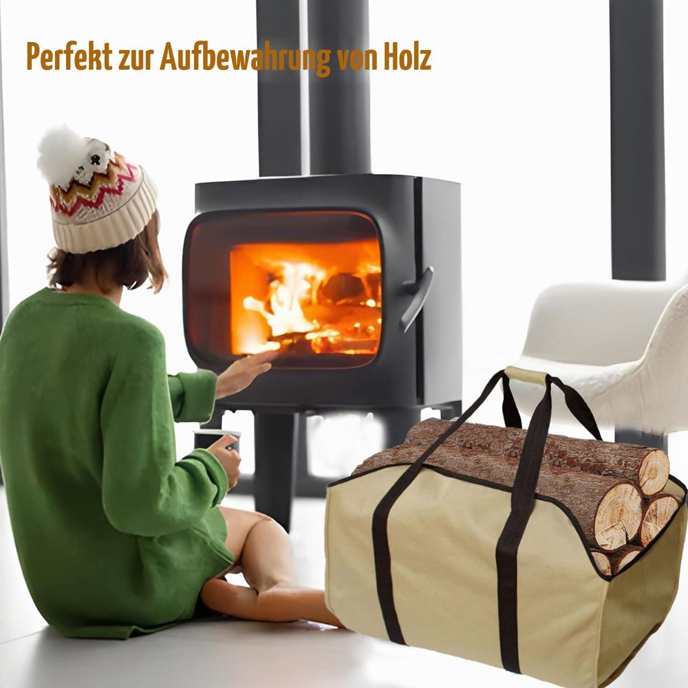 Kaminholztasche groß Khaki – Ansicht 4 von 8