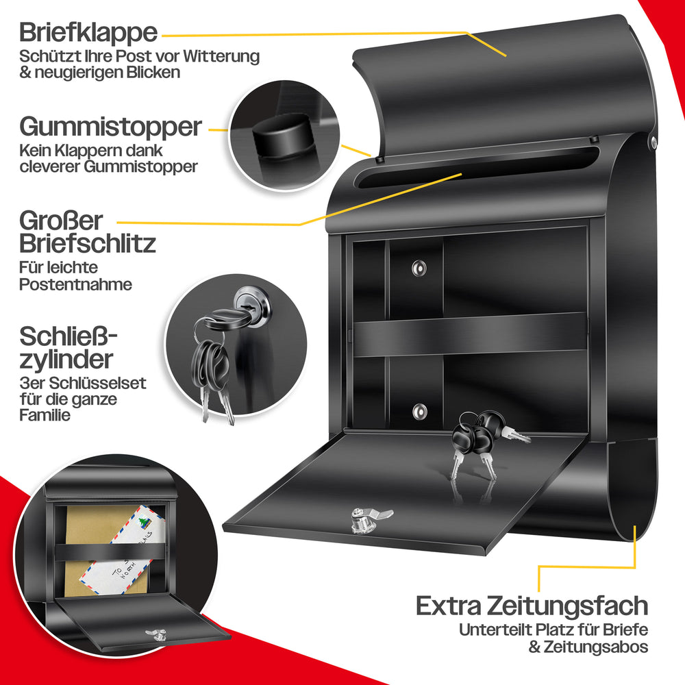 Wandbriefkasten KESSER XXL Edelstahl, Ansicht 11