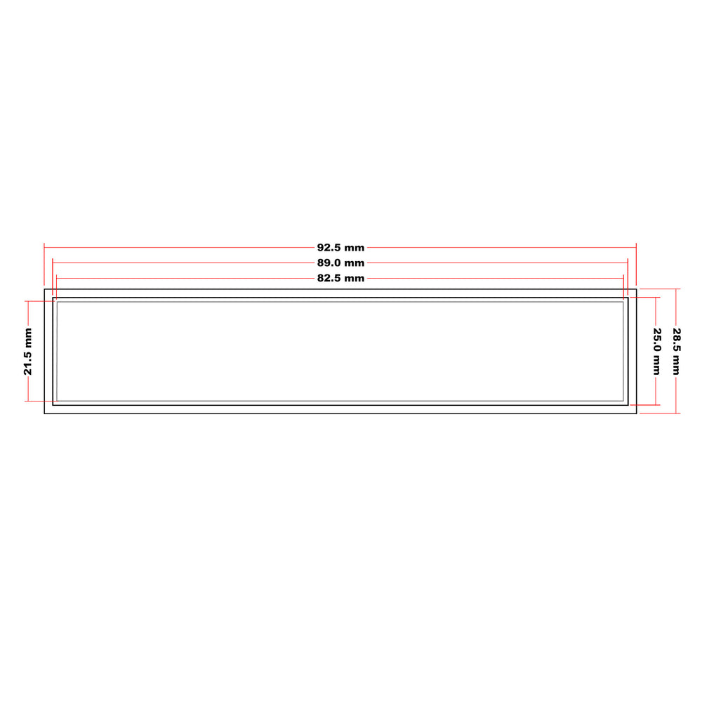 Namensschild-Abdeckung 89 × 25 mm – klare Ersatzabdeckung für Briefkästen