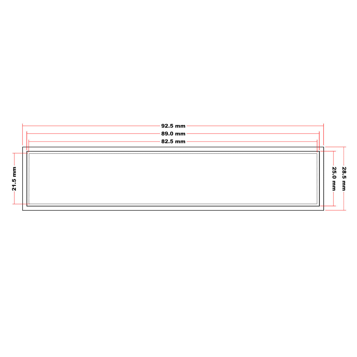 Namensschild-Abdeckung 89 × 25 mm – klare Ersatzabdeckung für Briefkästen